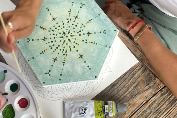 Mandala Dot Painting Miętowa Warsztaty Malarskie Goga.Gallery Poznań
