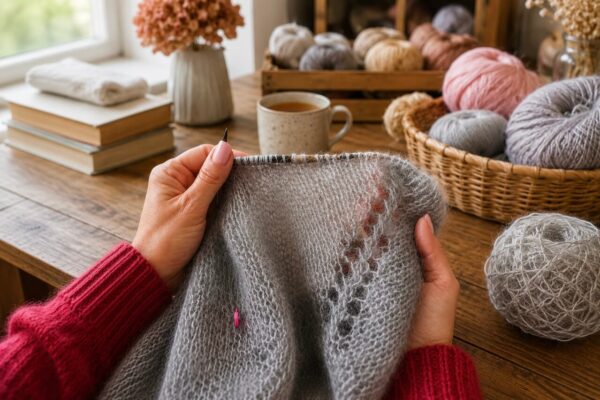 Dziergamy raglanowy sweter "Chmurkę"
