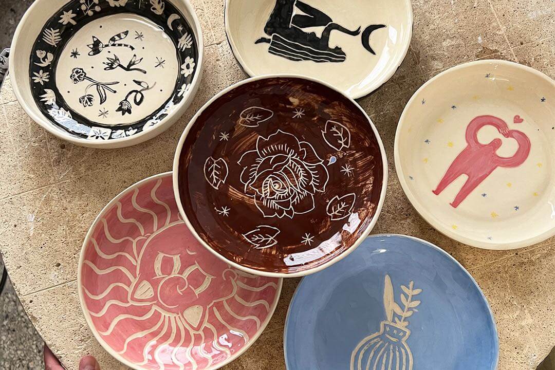 warsztaty ceramiczne sgraffito gabi strama miski