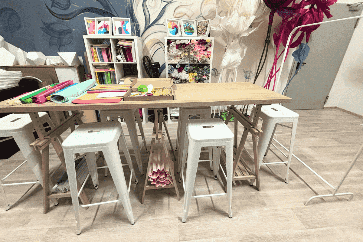 Pracownia projekt papier warsztaty pająki ludowe