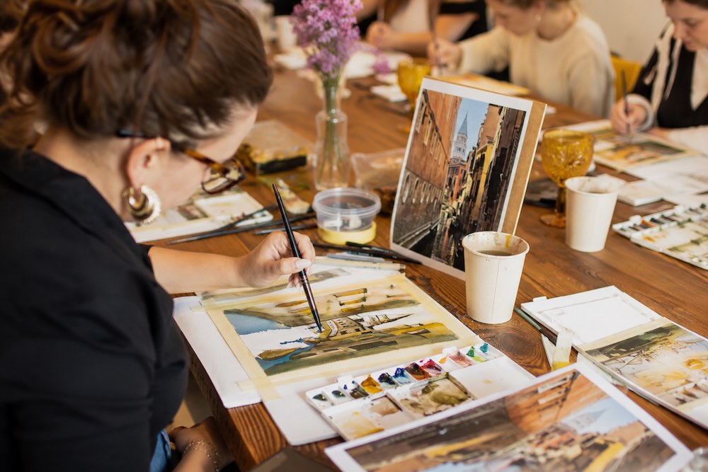 adesso creative space warsztaty akwareli