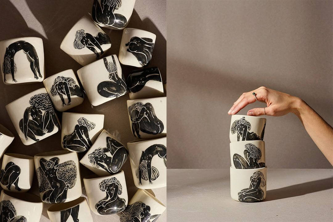 Warsztaty ceramiczne sgraffito czarki Gabi Strama