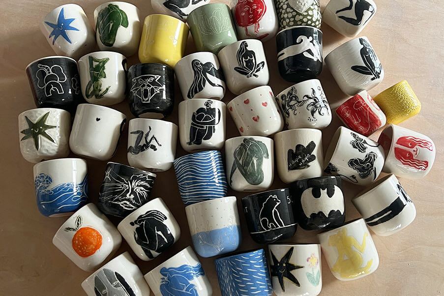warsztaty ceramiczne sgraffito czarki gabi strama