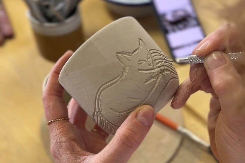 warsztaty ceramiczne sgraffito czarki gabi strama